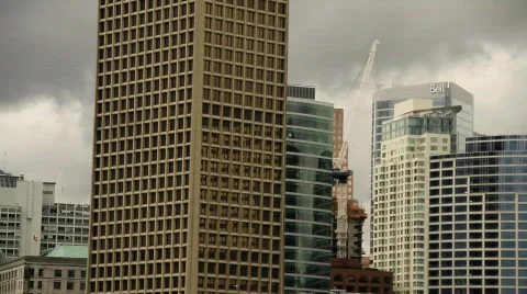 Skyline seen from Ferry 2 - 7D Stock Footage 798046