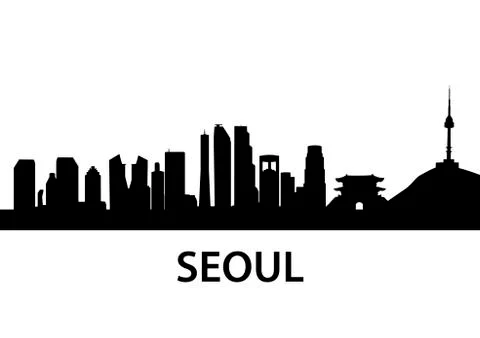 Skyline seoul Stock Illustration