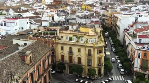 Skyline of Seville, Spain Video stock 10729101