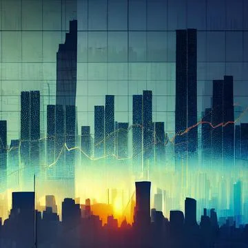 Skyline sketch illustration Ilustración de archivo