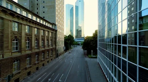 Skyline skyscrapers. city cityscape. modern architecture buildings. aerial view Stock Footage