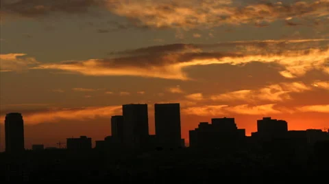 Skyline Sunset Stock Footage 1008591