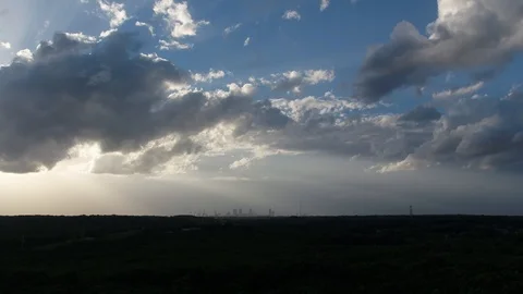 Skyline Sunset Stock Footage 92371909