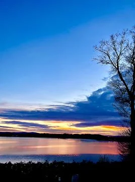 Skyline sunset Foto stock