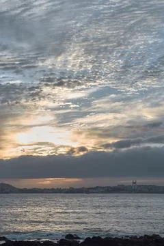 Skyline at sunset Stock Photos