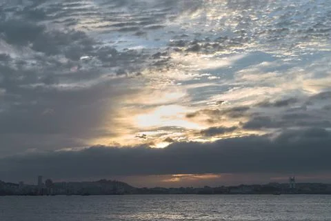 Skyline at sunset Stock Photos