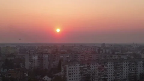 Skyline Sunset Time Lapse Day to Night Stock Footage 74126767