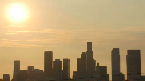 Skyline sunset time lapse wide Stock-Footage 504282