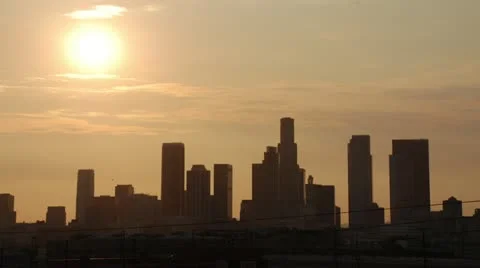 Skyline sunset timelapse wide 4K Stock-Footage 12563757
