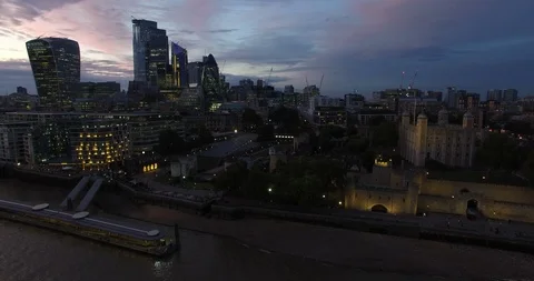 Skyline Thames River Stock Footage 115166933