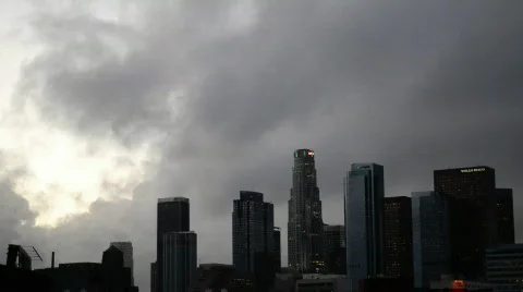 Skyline Time Lapse Video stock 299544