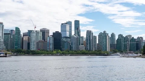 Skyline Timelapse of Vancouver Canada Stock Footage 261881253
