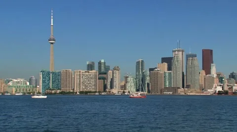 Skyline Toronto, Canada Stock Footage