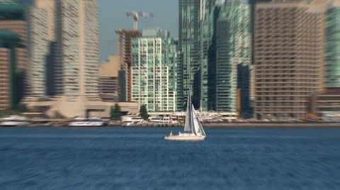 Skyline Toronto, Canada Stock Footage