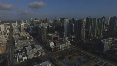 Skyline tracking over the City Stock Footage 151230424
