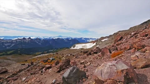 Skyline Trail Panorama Point, Mount Rainier National Park, Washington Stock Footage 332139772