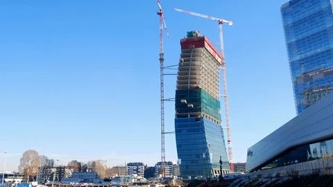 Skyline under construction Stock Footage 103263917