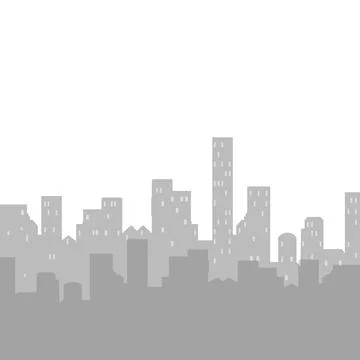 Skyline urban cityscape silhouette skyscrapers, business template Stock Illustration