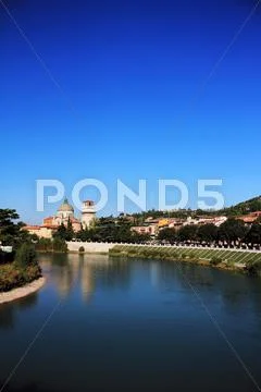 Skyline of Verona, Italy Stock Photos