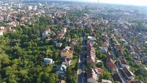 Skyline video of the Zagreb 動画素材 91073476