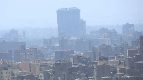 A Skyline View From The Citadel In Cairo, Egypt Stock Footage 157957019