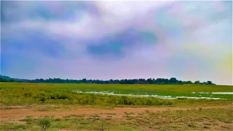 A skyline view with cloud 写真素材