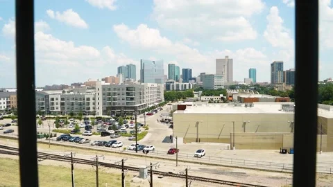Skyline View of Downtown Fort Worth, Texas from Condo 스톡 동영상 146475729
