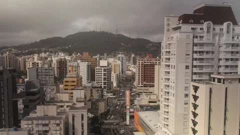 Skyline view of Florianópolis uptown Timelapse 2K Stock Footage 90159385