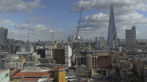 Skyline View From The Observatory Of Tate Modern Museum In London Stock Footage 154159950
