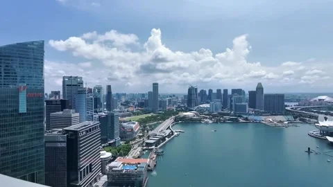 Skyline view of Singapore Stock Footage 154484133
