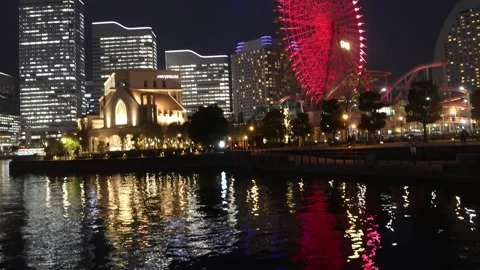 Skyline of Yokohama Stock Footage 327455023