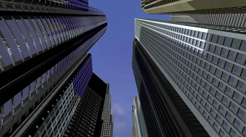 Skylines Lookup Stock Footage 30536544