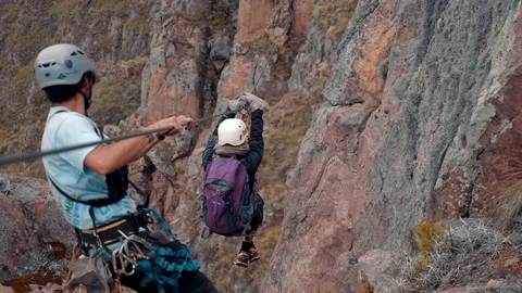 Skylodge Zipline Video stock 77885400