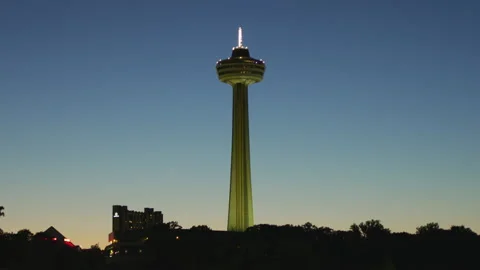 Skylon Tower at dusk Video stock 218208478