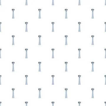 Skylon tower landmark pattern on white background Ilustración de archivo