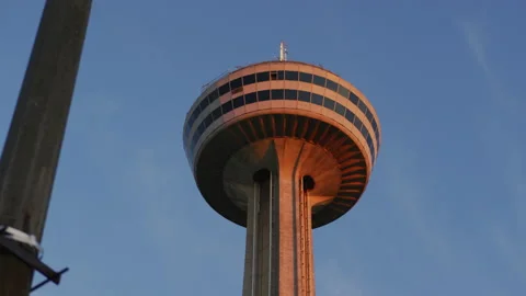 The Skylon Tower in Niagara Falls Stock Footage 218240611