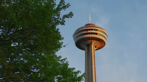 Skylon Tower in Niagara Falls Stock Footage 218243658