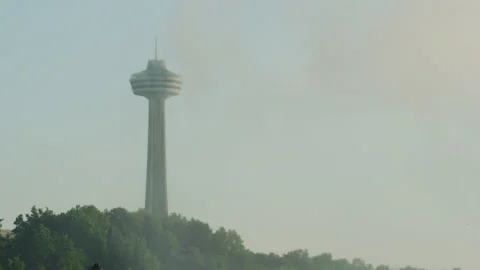 Skylon Tower seen through mist Video stock 218235484