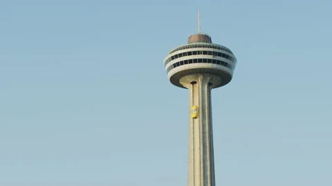 Skylon Tower with yellow elevator Stock Footage 218225160