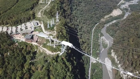 SKYPARK AJ Hackett Sochi , Sochi National Park 库存影片 100841625