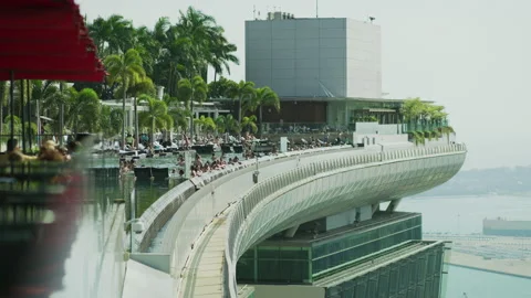 SkyPark at Marina Bay Sands Hotel Stock Footage 218593653