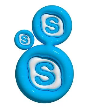 Skype 3d icon Stock Illustration
