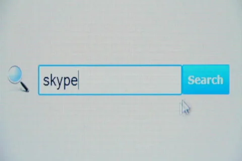 Skype - browser search query, Internet web page Stock Footage 35341923