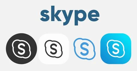 Skype icon vector. Skype logo vector illustration. Stock Illustration