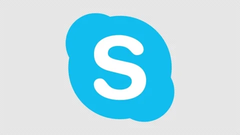Skype logo animation with Alpha Channel, 4k Stock Footage 234084516