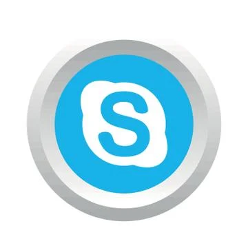 Skype social logo Stock Illustration