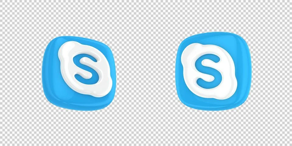 Skype Social network icon candy look Illustrazione stock