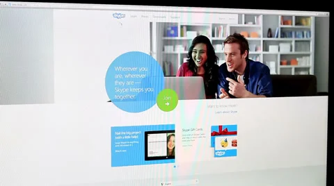 Skype website Stock Footage 33904518