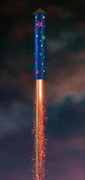 Skyrocket Stock Illustration