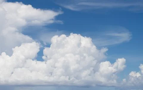 Skyscape and cloudscape. Sky with clouds. Cloudy skyscape background. Cloudscape Stockfoto's